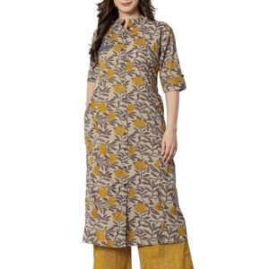 Rytras Women's Cotton Kurta with Palazzo Pant Set