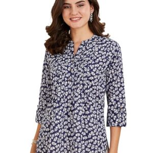 Myx Women's Cotton Printed A-line Short Kurti