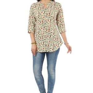Keshubaba Women's Polyester Crepe Short Tunic Top | short kurti for jeans for women |kurti tops | short kurti | short kurti for women | short kurti for girls